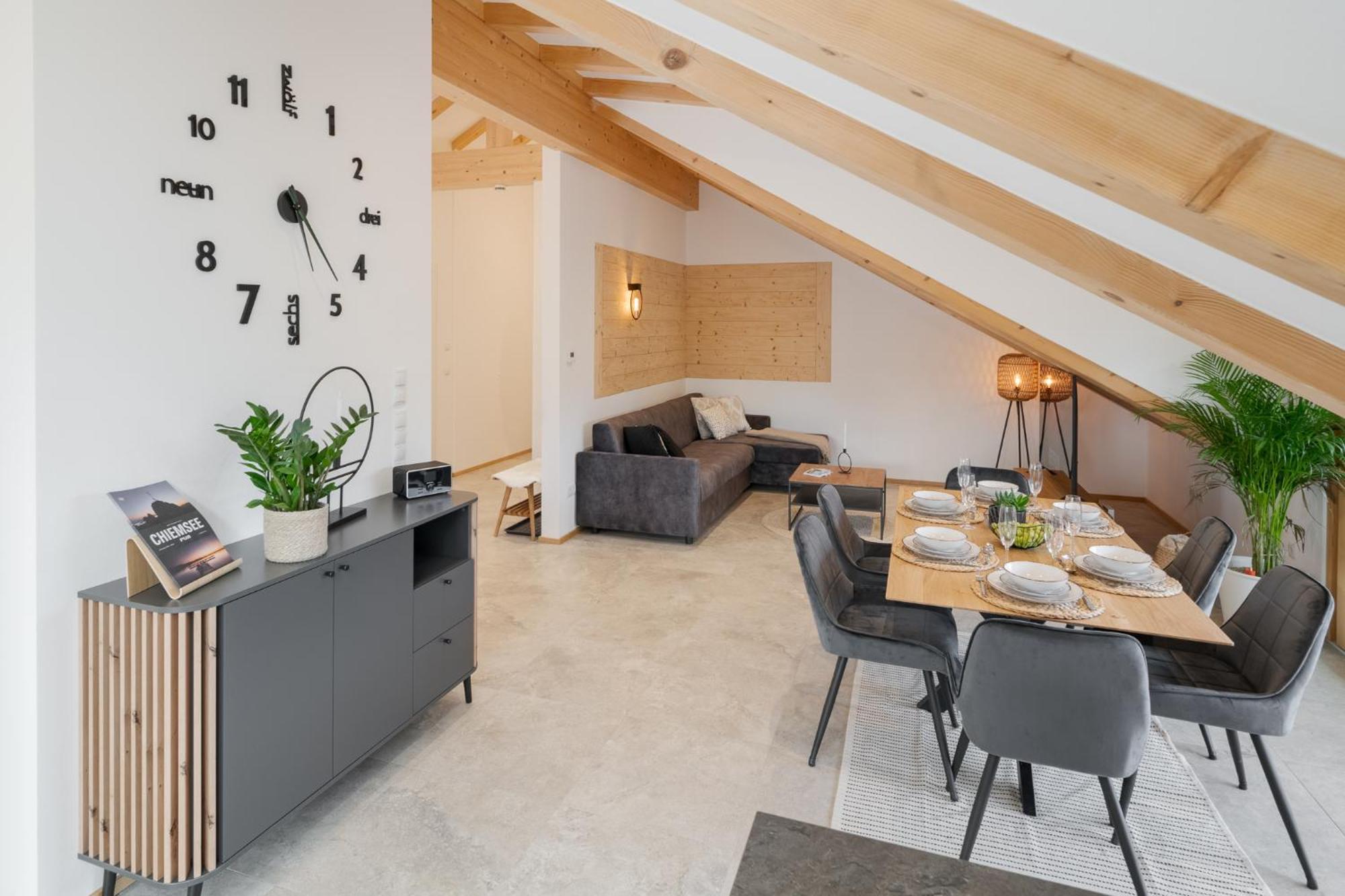 Fenjoy: Ferienapartment Mit Bergblick / Balkon / Bbq Bernau am Chiemsee Luaran gambar